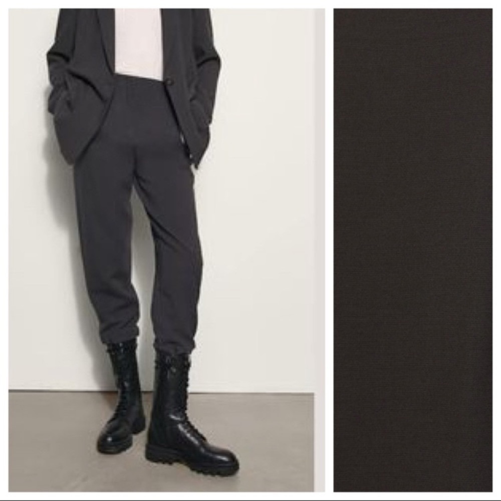 NWT. Massimo Dutti Anthracite Grey Viscose/Wool Trousers. Size 6.